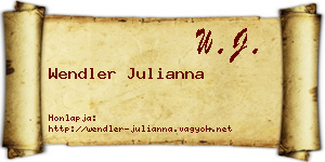 Wendler Julianna névjegykártya